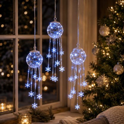 ❄️Winter Magic Snowflake Cascade™ – LED Hanging Christmas Ornament