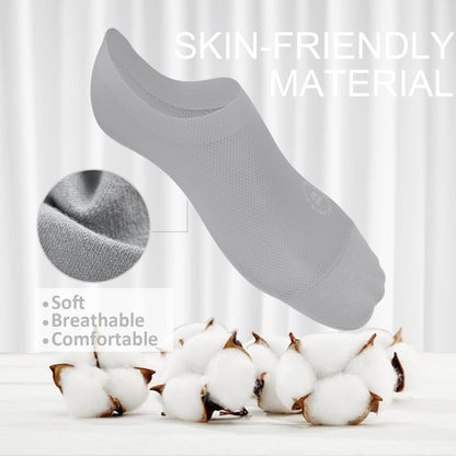 🔥6-Pair Invisible Grip Socks Pack 🧦 – Breathable Low-Cut Anti-Slip Sweat-Absorbing Design