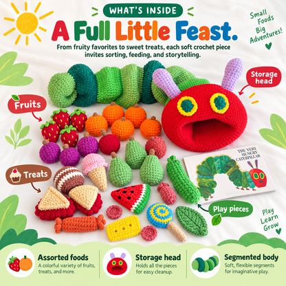 Feed & Fun™ Caterpillar Crochet Toy Set ⭐⭐⭐⭐⭐