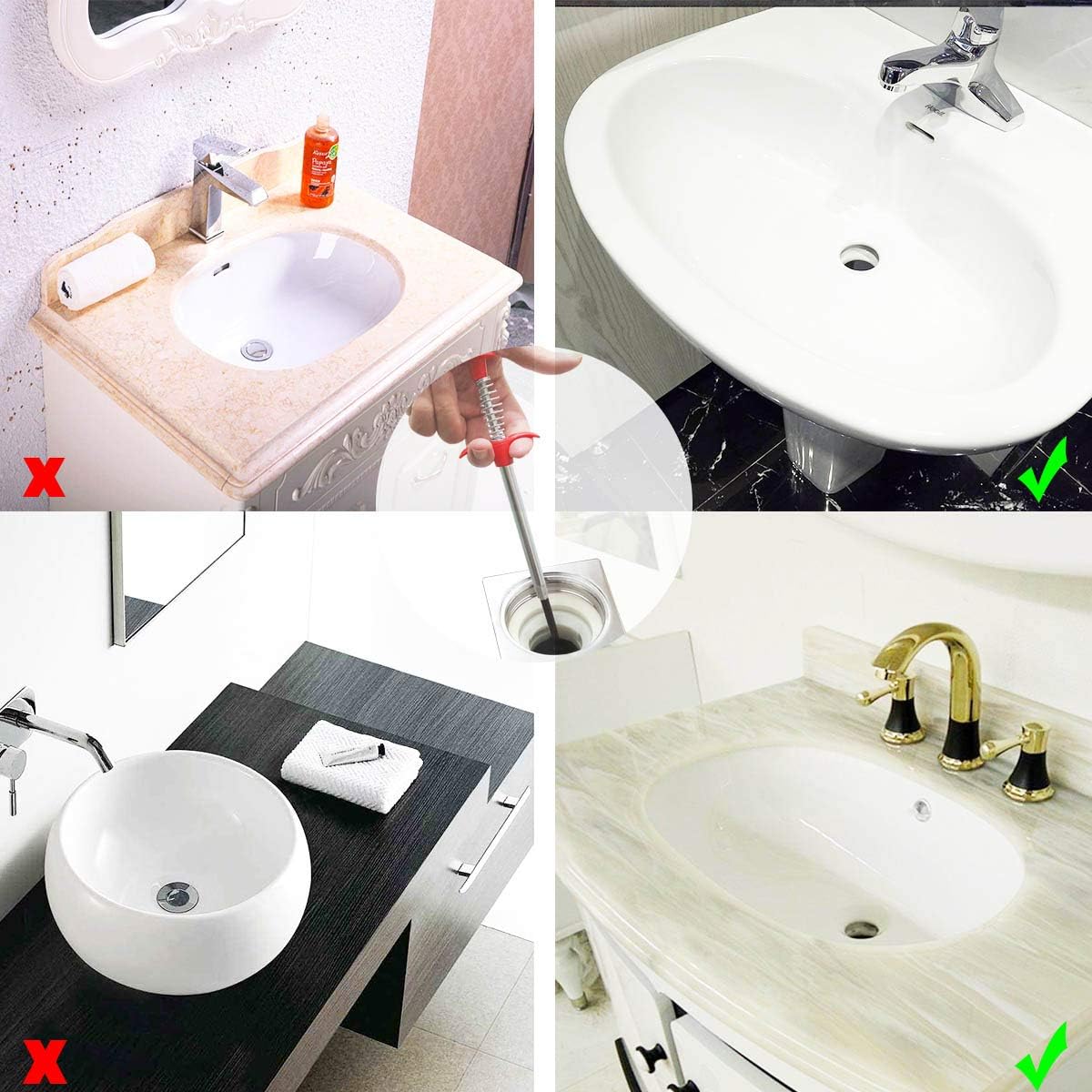 24inch Plumbing Grabber Sink Grabber Flexible Claw Pickup Tool