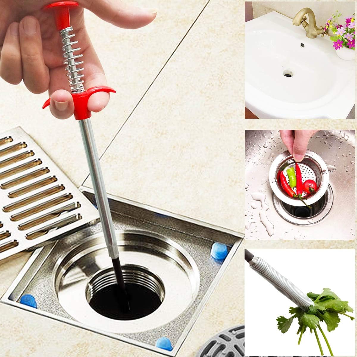 24inch Plumbing Grabber Sink Grabber Flexible Claw Pickup Tool