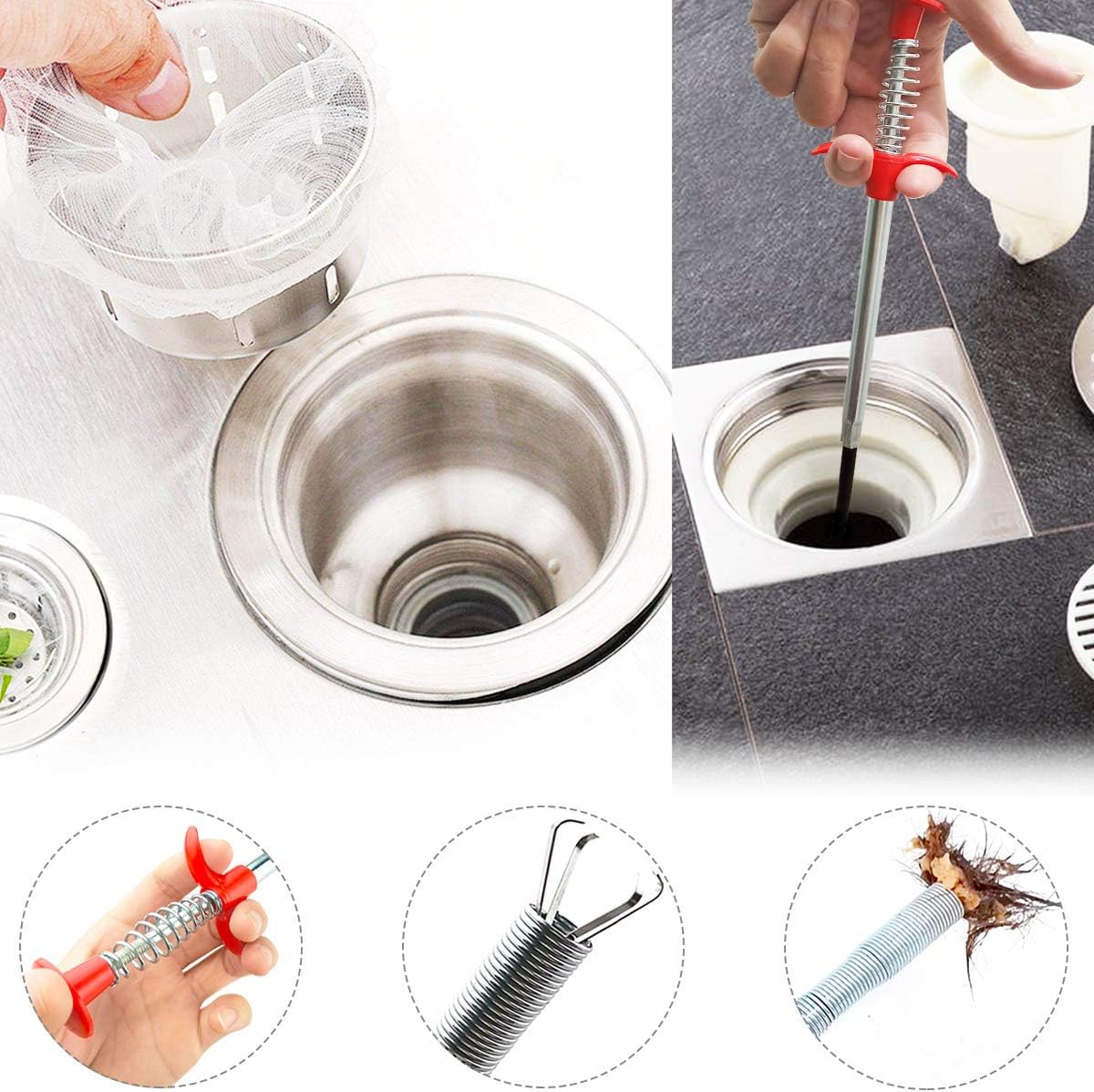 24inch Plumbing Grabber Sink Grabber Flexible Claw Pickup Tool