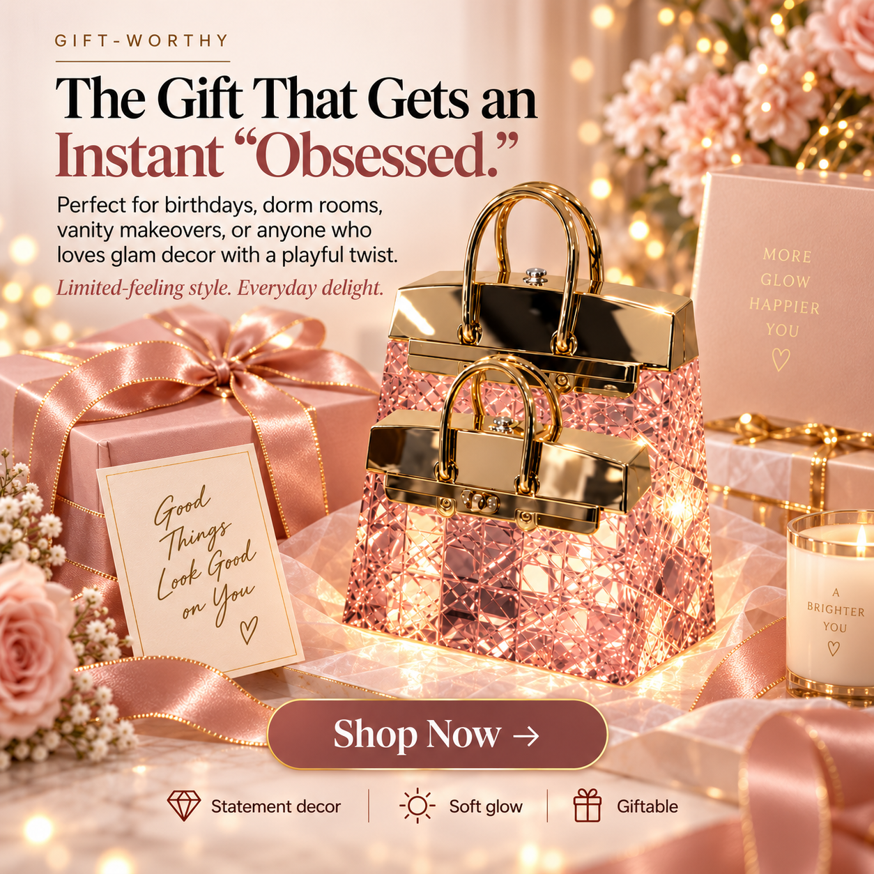 The Crystal Chic Handbag Lamp ⭐⭐⭐⭐⭐