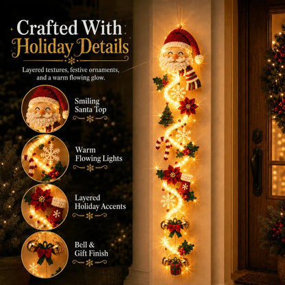 ⏳ Last Day 49% OFF – 🎄MerryCascade™ Glowing Christmas Door Hanger | 6 Festive Lighted Designs with Warm Glow, Dimensional Details & Space-Saving Vertical Décor