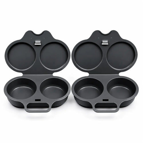 Easy Clean Microwave Omelette Maker, BPA-Free Food-Grade 2-Cup Round Egg Cooker & Poacher, Non-Stick Rapid Breakfast Egg Mold for Omelets, Poached Eggs & Breakfast Sandwiches, Dishwasher Safe