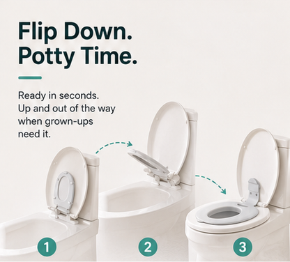 👶 LittleStep™ Smart Potty Training Seat – Fold-Down Toddler Toilet Trainer with Easy-Clean Design