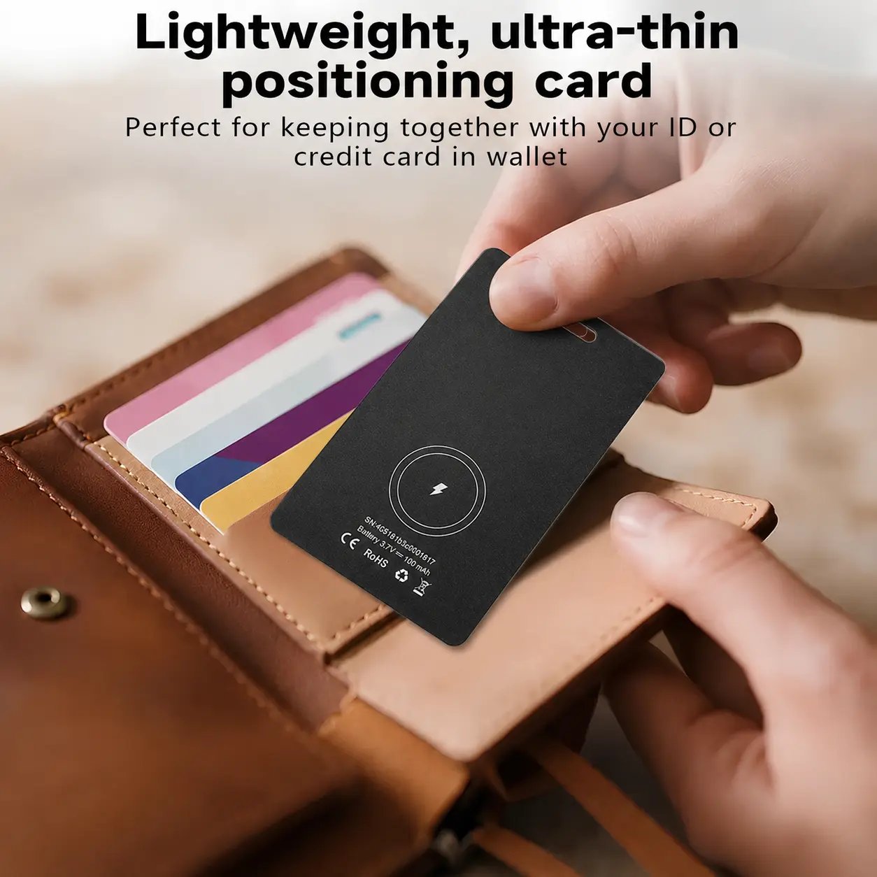 Ultra‑Slim Wallet Tracker Card｜Works with Apple Find My 📇