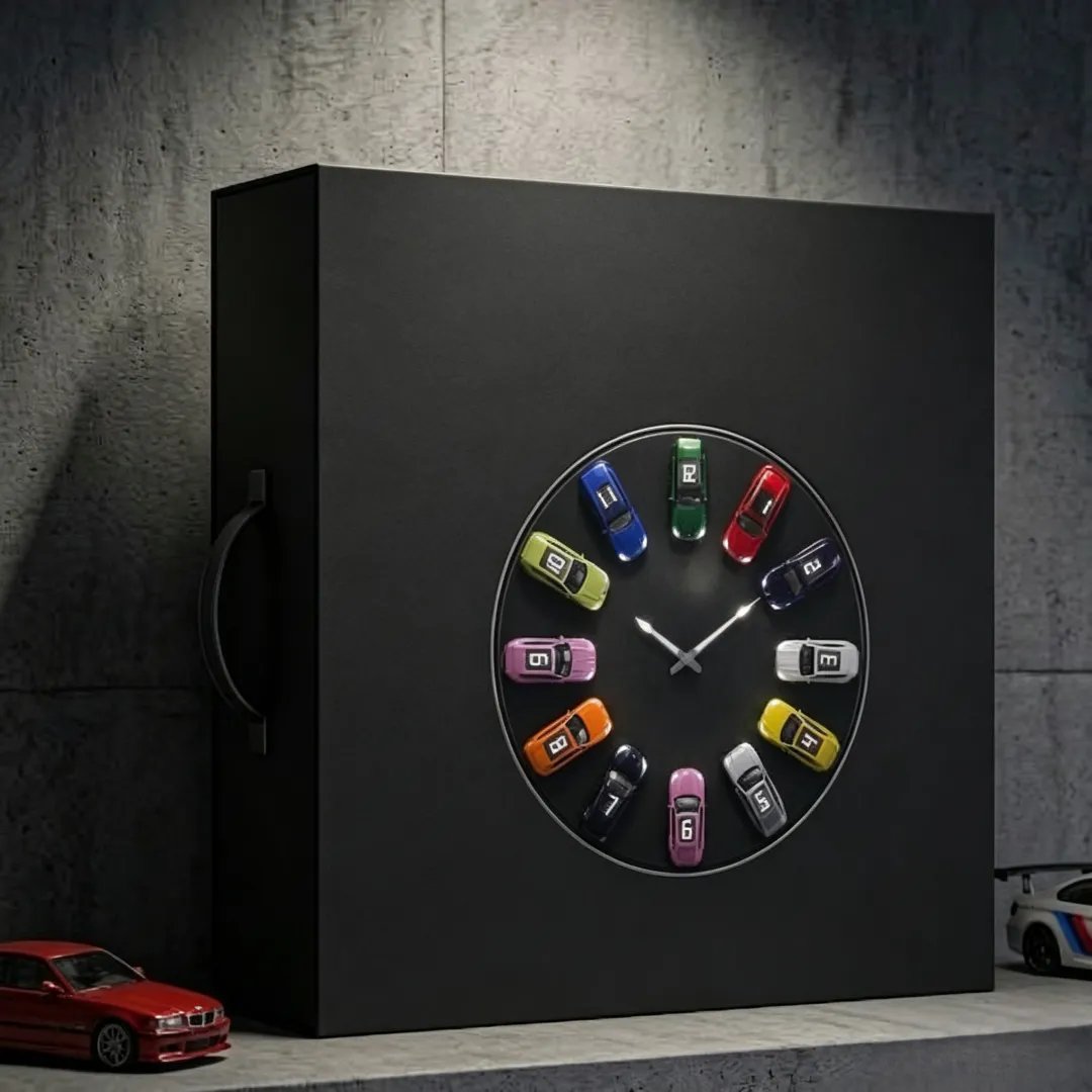 Sports Car Model Wall Clock decorative racing themed wall display