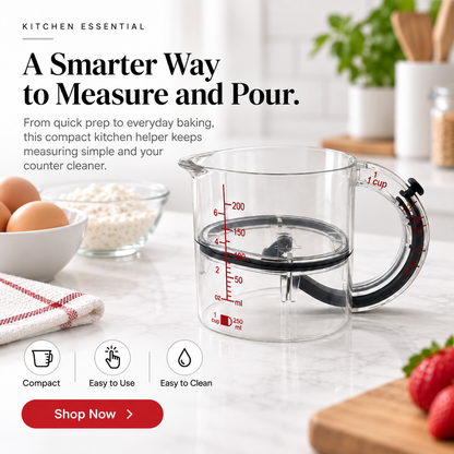 🥄 MeasureMate™ 4-in-1 Adjustable Measuring Cup – One Cup for Every Recipe