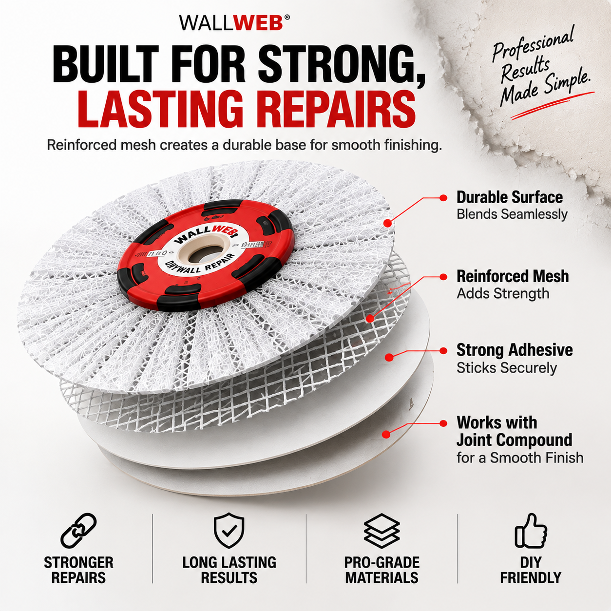 🔥 WallFix Pro™ – Instant Drywall Repair Kit