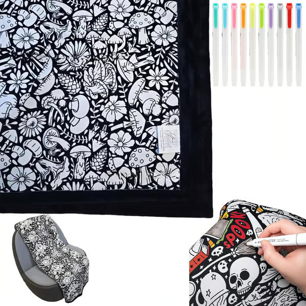 🎨DIY Coloring Blanket with Markers✨
