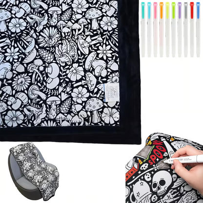 🎨DIY Coloring Blanket with Markers✨