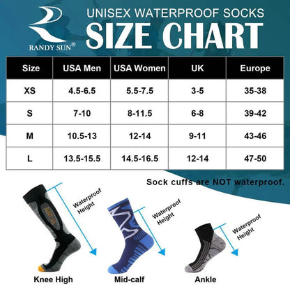 💧RANDY SUN Ultimate Waterproof Hiking Socks – Dry, Breathable & Durable for Any Adventure
