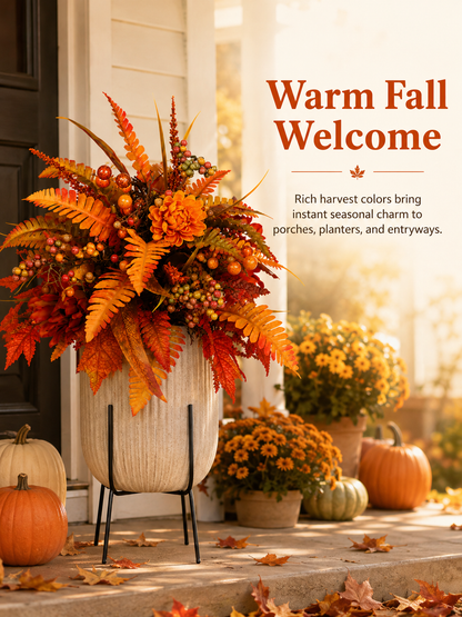 Autumn Harvest Floral Garden Stake Arrangement Fall Garden Decoration