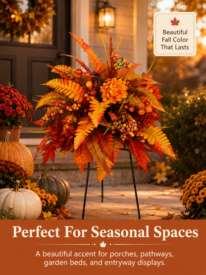 Autumn Harvest Floral Garden Stake Arrangement Fall Garden Decoration