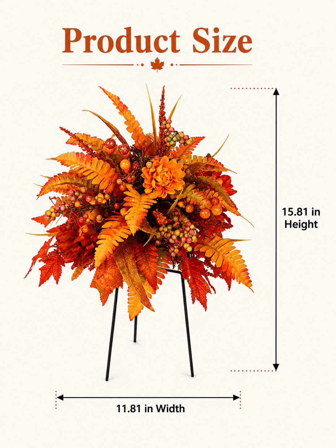 Autumn Harvest Floral Garden Stake Arrangement Fall Garden Decoration