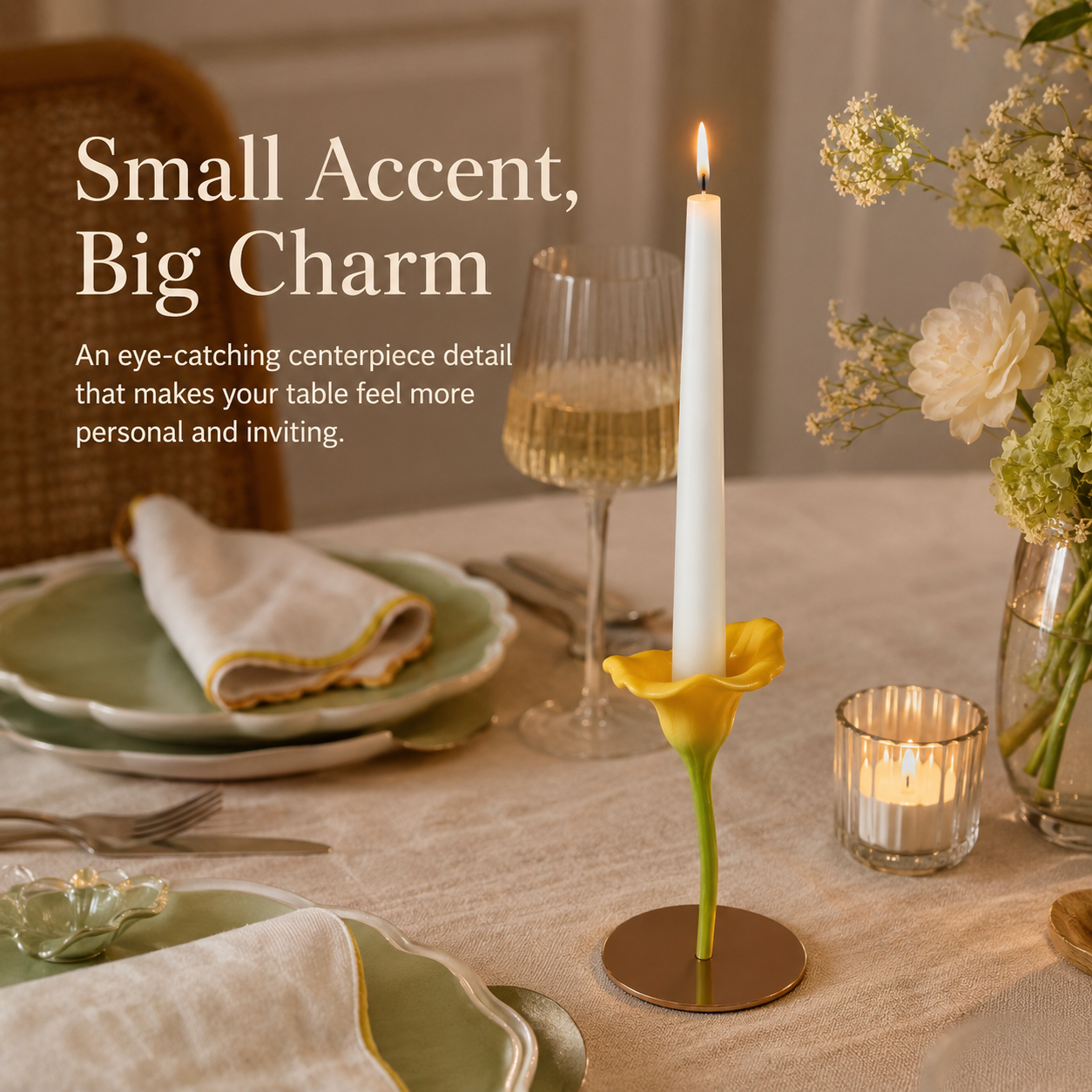 🌸 BloomLuxe™ – Enchanted Flower Candle Holder