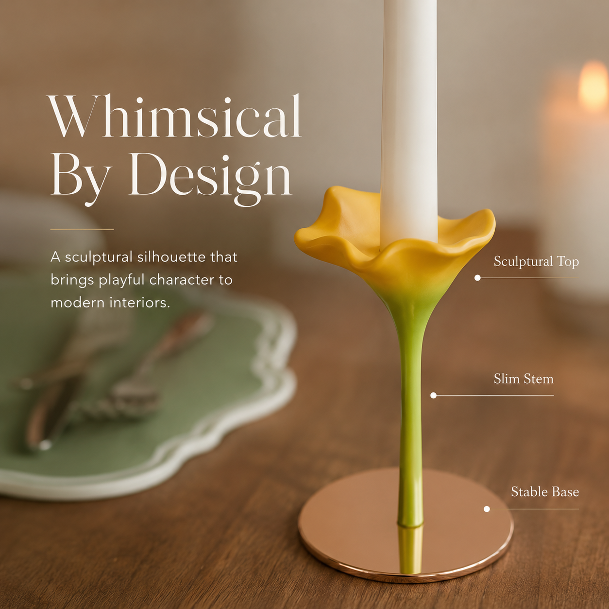 🌸 BloomLuxe™ – Enchanted Flower Candle Holder