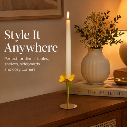 🌸 BloomLuxe™ – Enchanted Flower Candle Holder