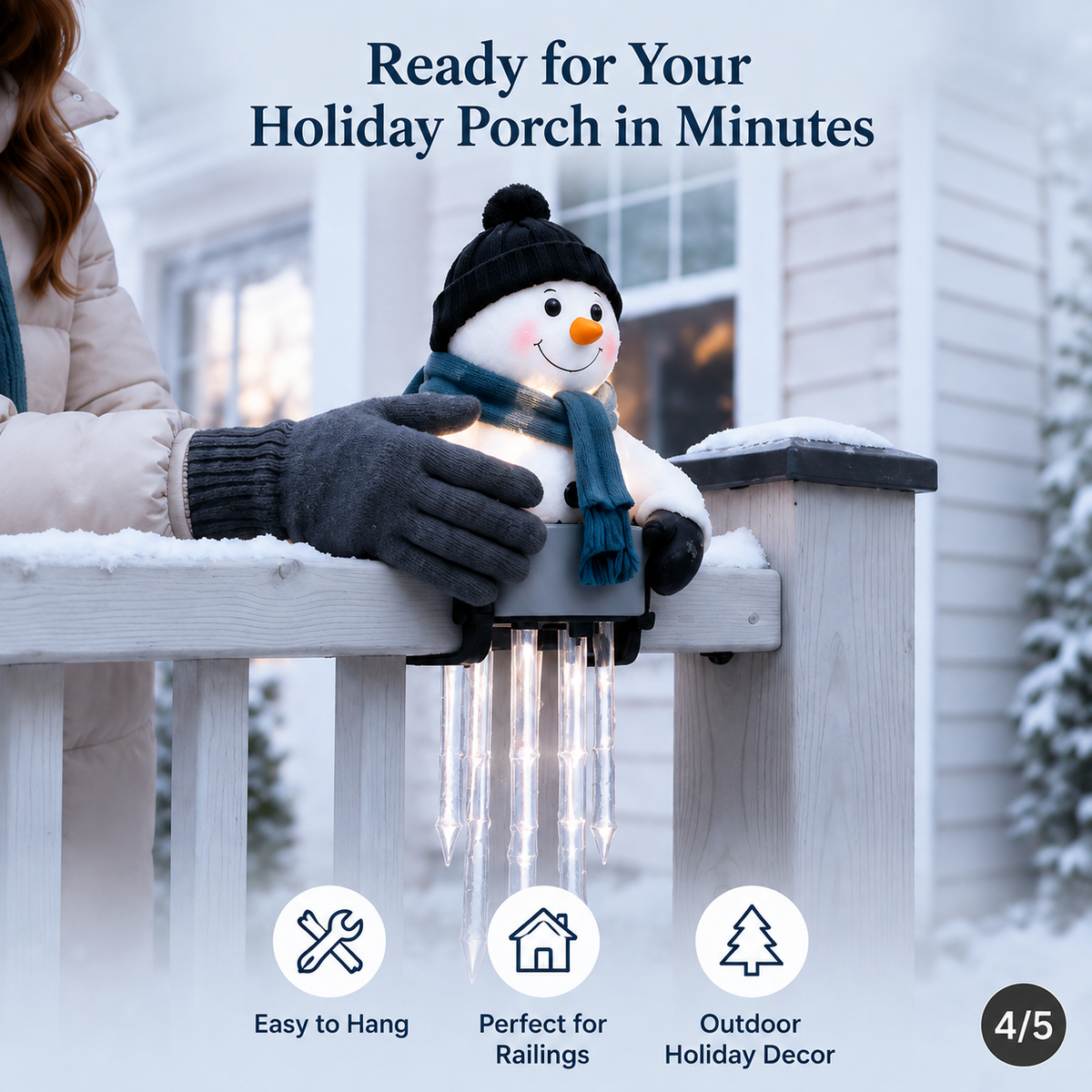 WinterGlow Christmas snowman light seasonal display