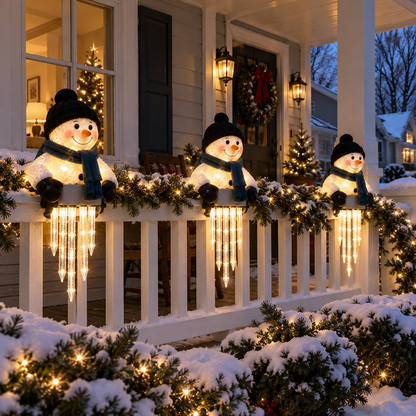 WinterGlow illuminated snowman holiday decoration