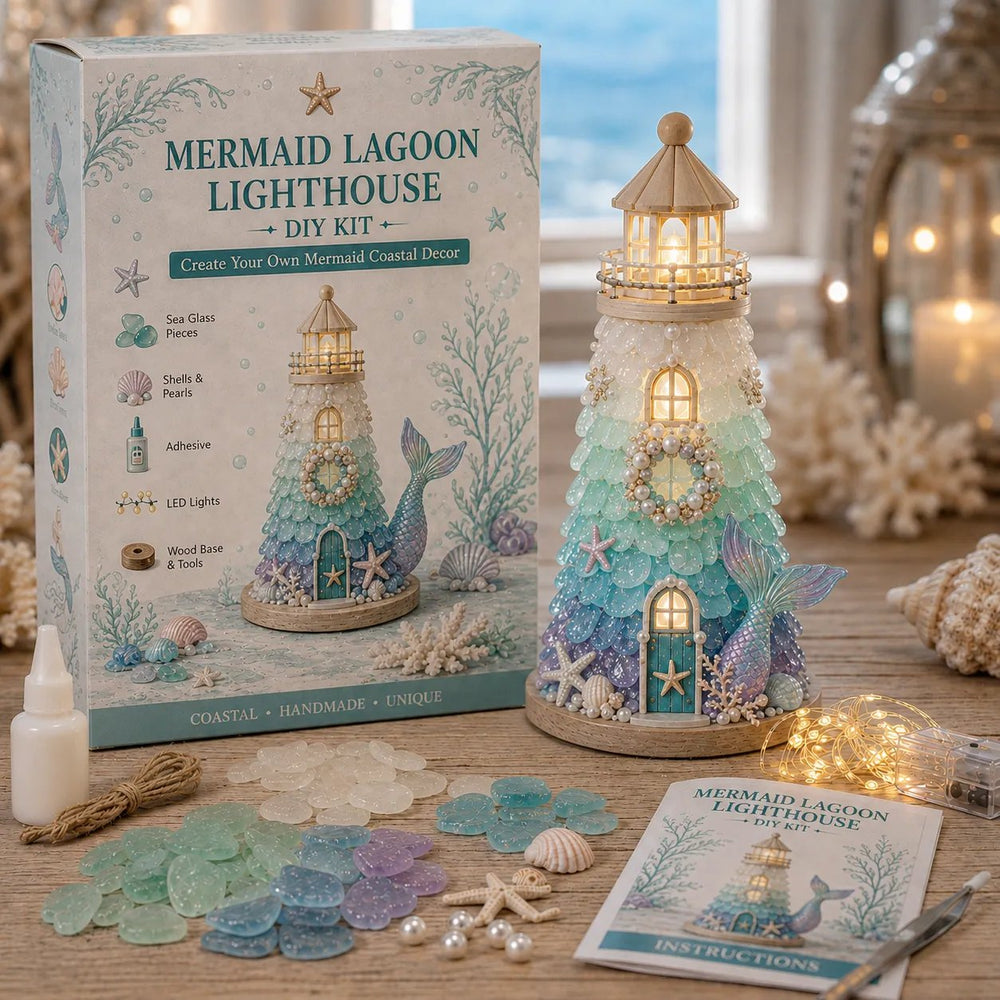 Mermaid Lagoon DIY Sea Glass Style Lighthouse Kit