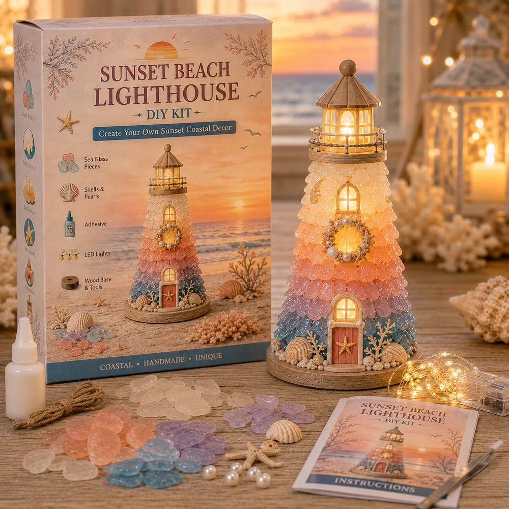 Sunset Beach DIY glowing coastal lighthouse craft kit