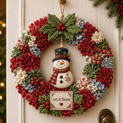 3D Fabric Poke Wreath DIY Kit – Christmas Craft Décor