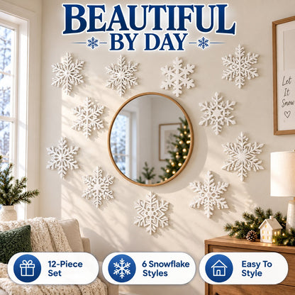 ❄️ SnowGlow™ LED Snowflake Wall Set