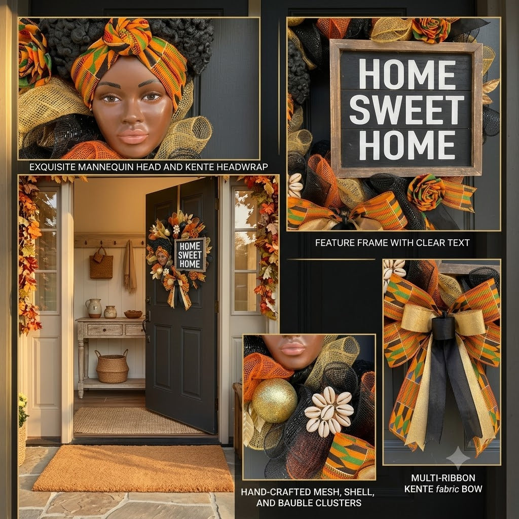 Handmade Black Culture Wreath