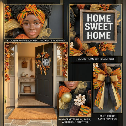 Handmade Black Culture Wreath