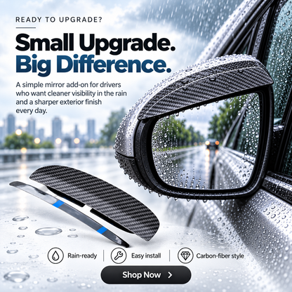 🚗 RainShield Pro™ Car Mirror Rain Visor（2pcs）