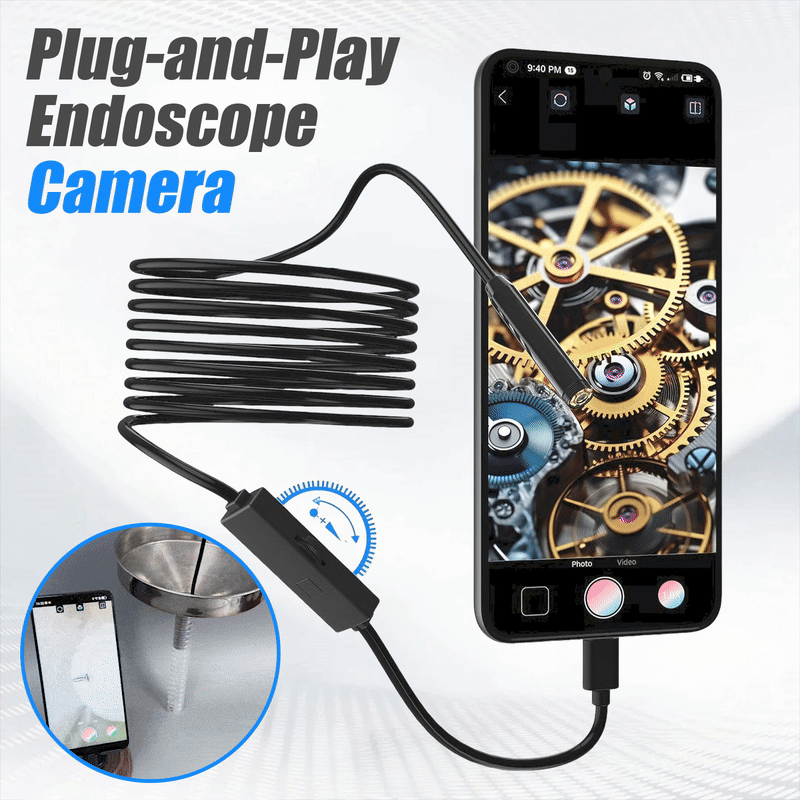 Plug-and-play endoscope inspection camera connected directly to smartphone