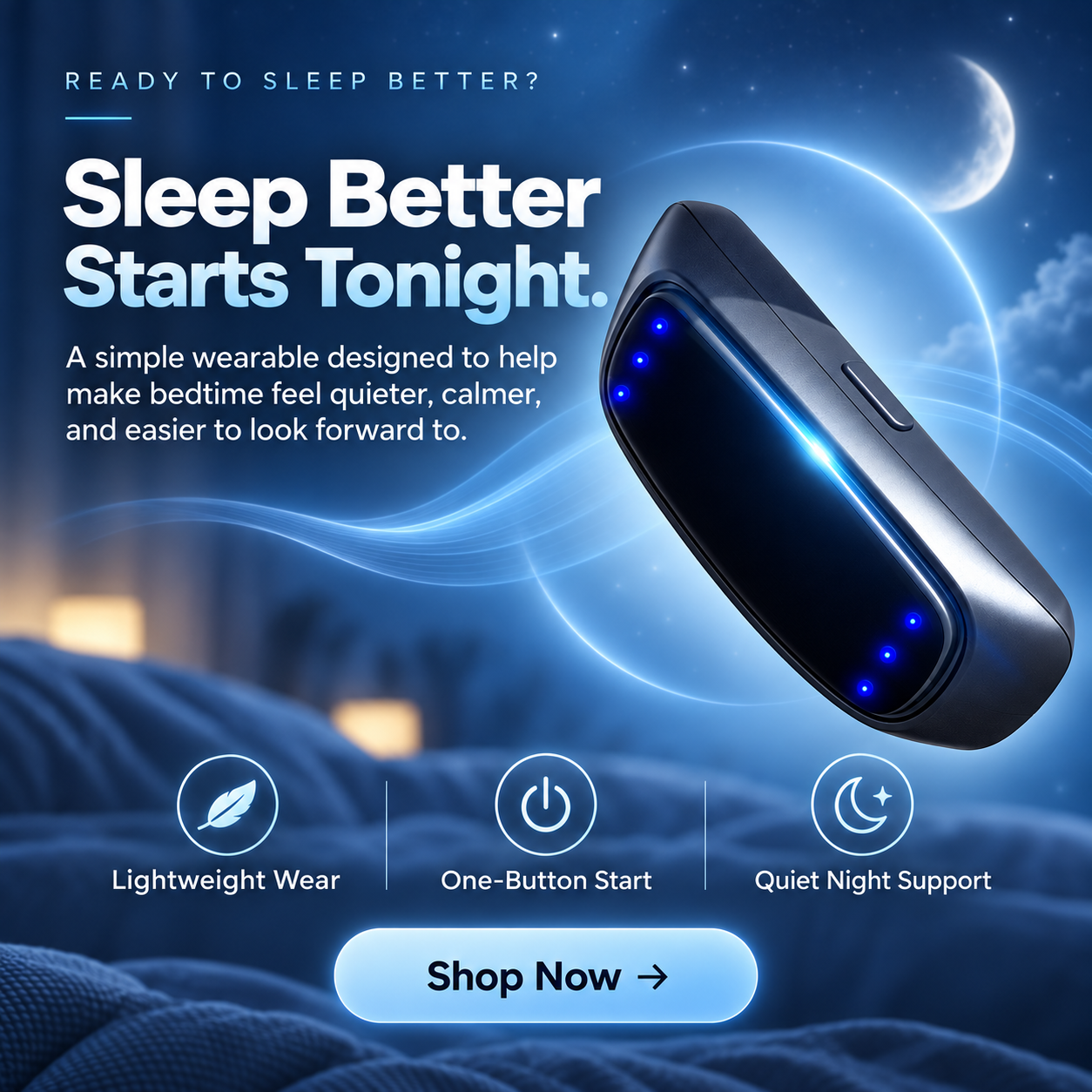 😴 SleepQuiet™ Smart Anti-Snoring Throat Device – Comfortable Nighttime Snore Relief Aid