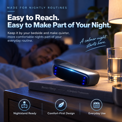 😴 SleepQuiet™ Smart Anti-Snoring Throat Device – Comfortable Nighttime Snore Relief Aid