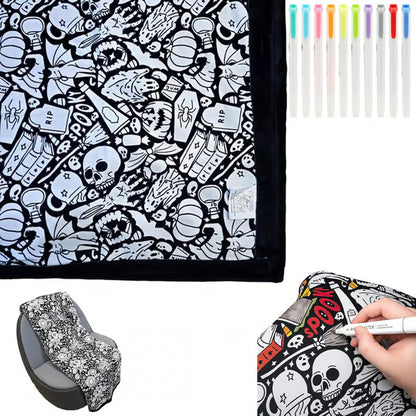 🎨DIY Coloring Blanket with Markers✨