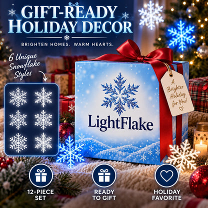 ❄️ SnowGlow™ LED Snowflake Wall Set