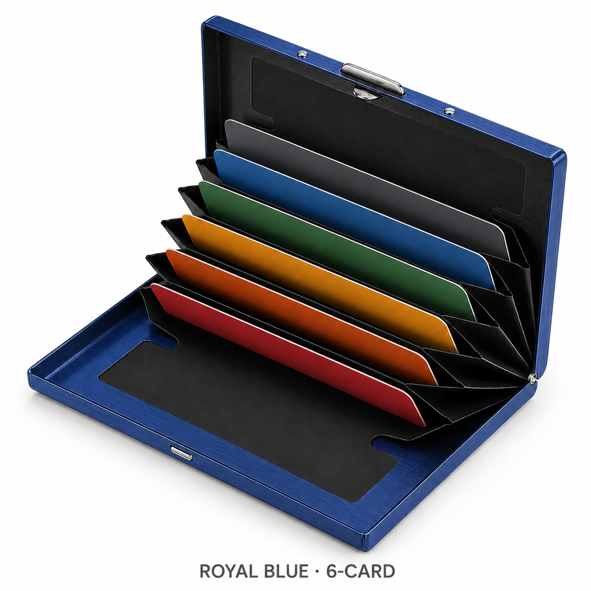 RFID-Blocking Stainless Steel Card Wallet – 6/10-Card Slim Organizer