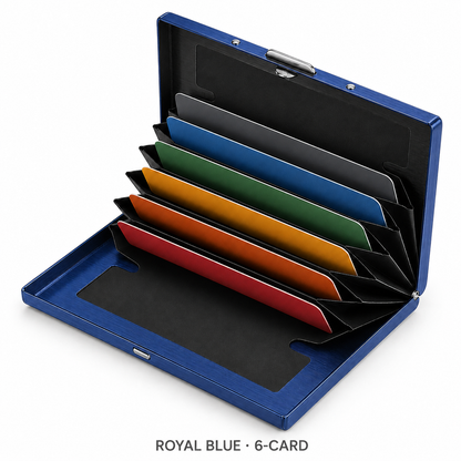 RFID-Blocking Stainless Steel Card Wallet – 6/10-Card Slim Organizer
