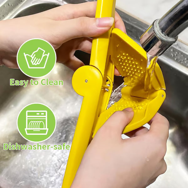 Lemon Juicer Squeezer, Max Juice Extraction Lime Citrus Squeezer Hand Press, Easy-to-Use Flat Lime Juicer with Leverage to Reduce Effort, Manual Juicer with Built-in Strainer,