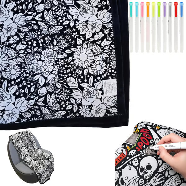 🎨DIY Coloring Blanket with Markers✨