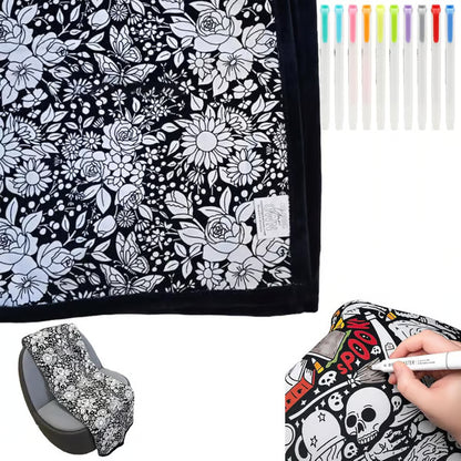 🎨DIY Coloring Blanket with Markers✨