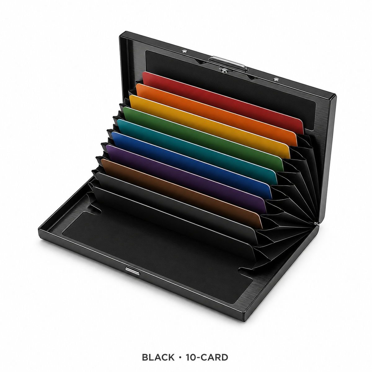 RFID-Blocking Stainless Steel Card Wallet – 6/10-Card Slim Organizer