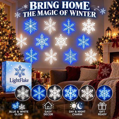 ❄️ SnowGlow™ LED Snowflake Wall Set