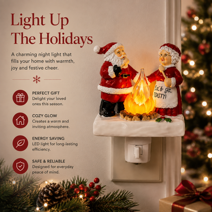 Santa Claus Resin Night Light - Creative Christmas Decorative Light for Home Living Room, Indoor Festive Home & Party Supplies