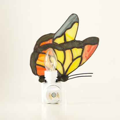 Stained Glass Butterfly Night Light