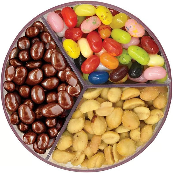 The Original Triple Candy Machine - Fun Candy & Nut Dispenser - New & Improved - 360 Degree Selection