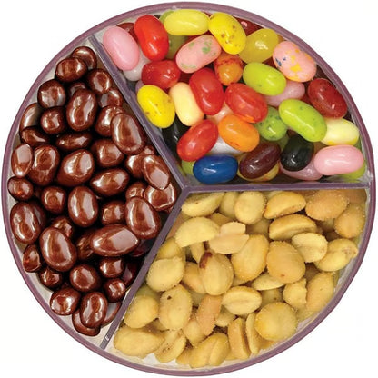 The Original Triple Candy Machine - Fun Candy & Nut Dispenser - New & Improved - 360 Degree Selection