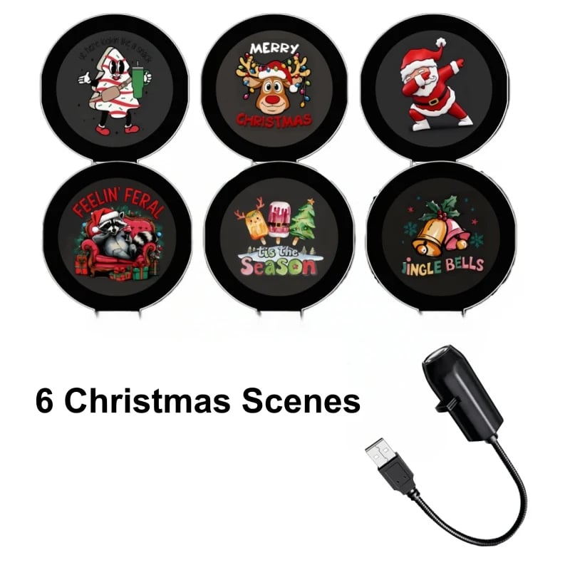 🔥Last Day 50% OFF-Plug-&-Play HD Christmas Projector – 6 or 10 Festive Scenes