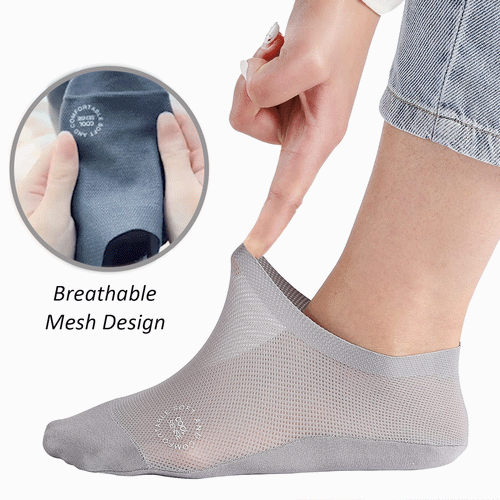 🔥6-Pair Invisible Grip Socks Pack 🧦 – Breathable Low-Cut Anti-Slip Sweat-Absorbing Design
